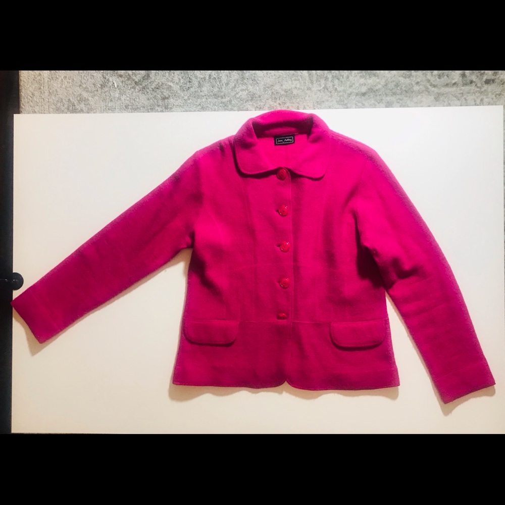 Jane Ashley Pink Button-Down Cardigan